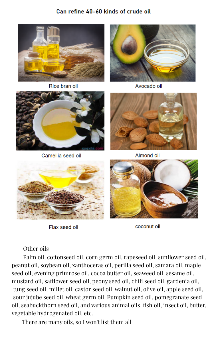 High Efficiency Sunflower Soyabean Palm Oil Refining Machine