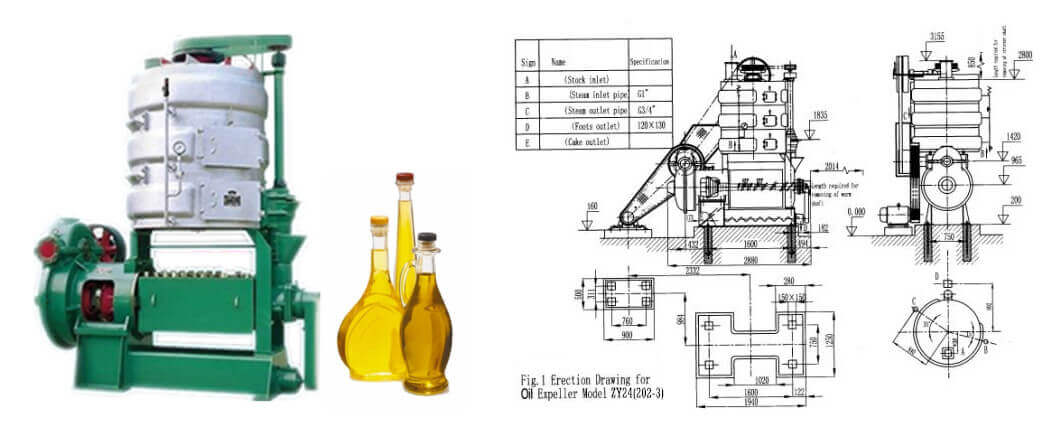sunflower oil squeezing mill drawing instruction