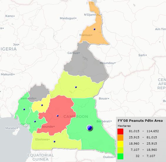 cameroon peanut production area
